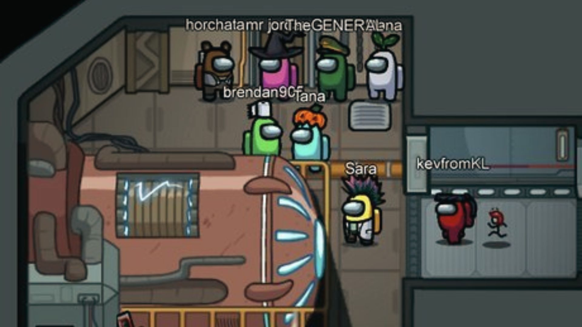 Among Us crewmates gather in Electrical as SS means screenshot proof or self-scan in MedBay tasks