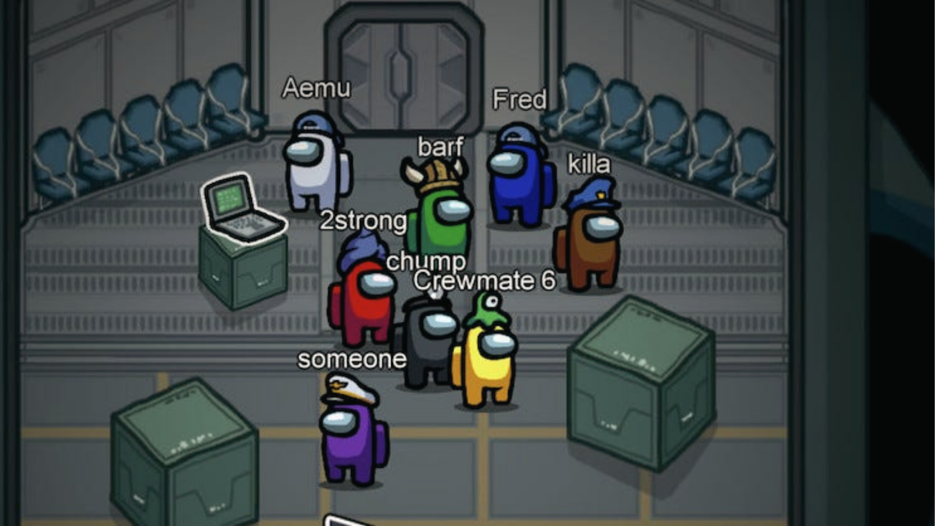 Among Us kill animation shows crewmates.